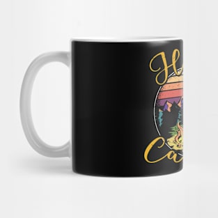 Happy Camper Quote Artwork - Adventure Lover Mug